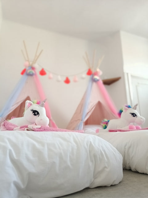 Crazy Unicorn tipi slaapfeestje