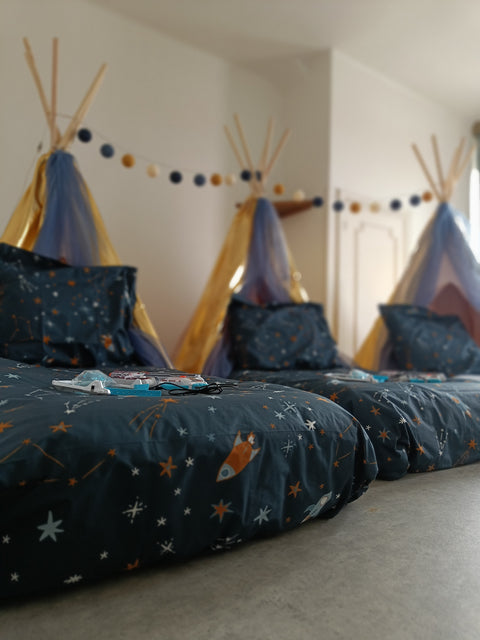 Mini Galaxy tipi slaapfeestje