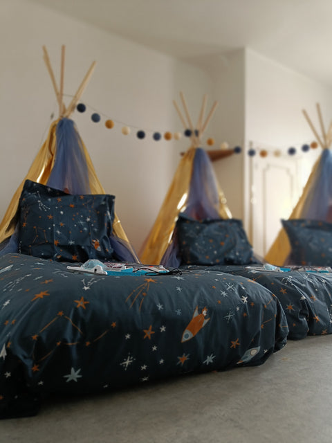 Mini Galaxy tipi slaapfeestje